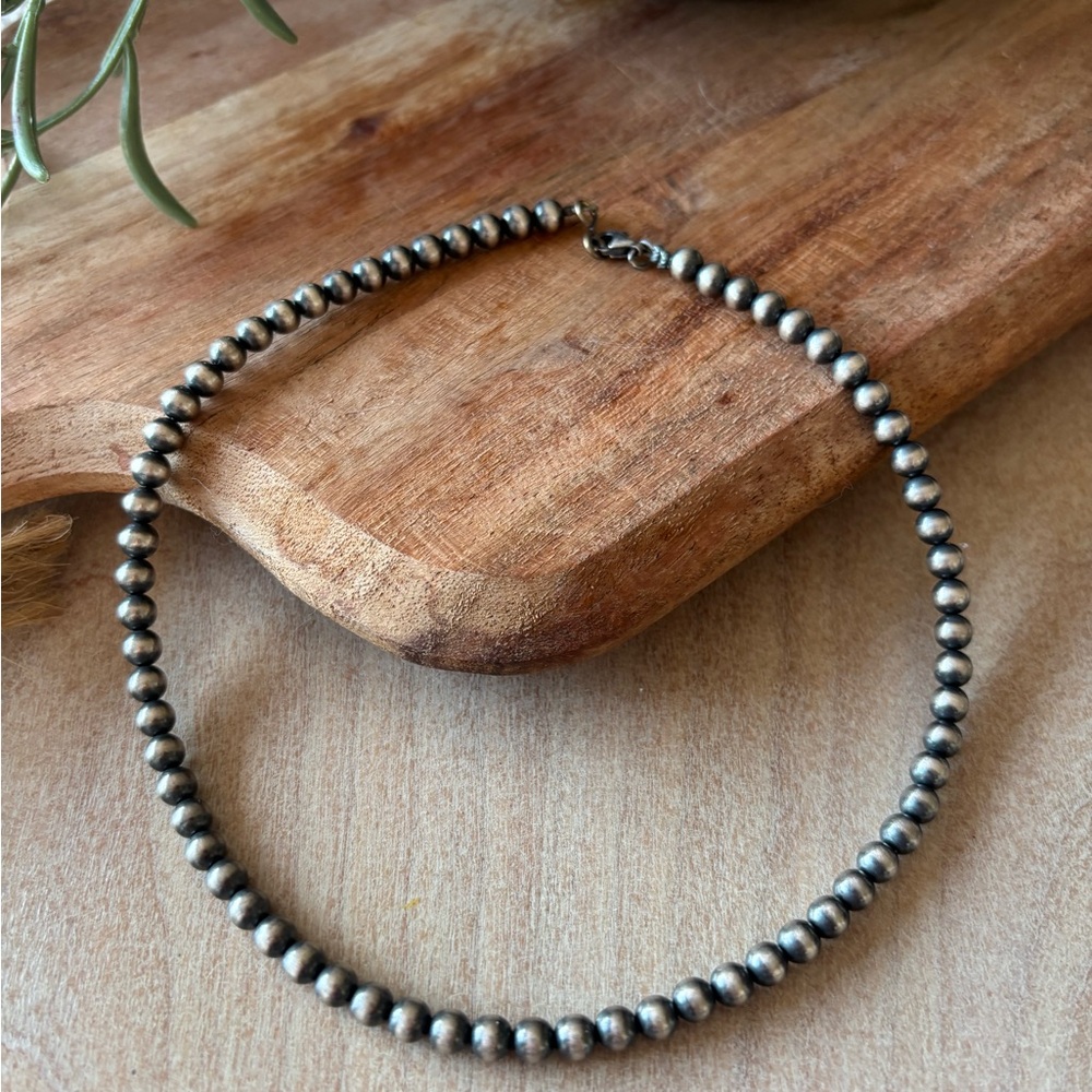 4MM Navajo Style Sterling Pearls